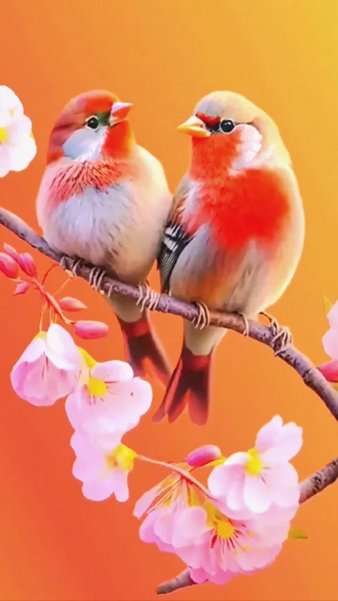 Flying bird with tree Stock Footage 274108417