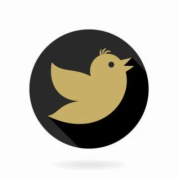 Flying Bird Vector Flat Icon Stock Illustration