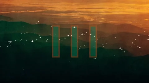 Flying Birds And Shapes Motion Graphics Stock Footage 140141108