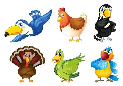 Flying birds Illustrazione stock