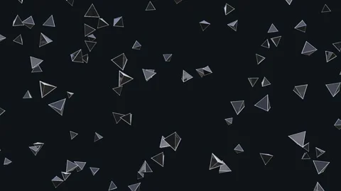 Flying black crystals, seamless looping Stock Footage 251675681