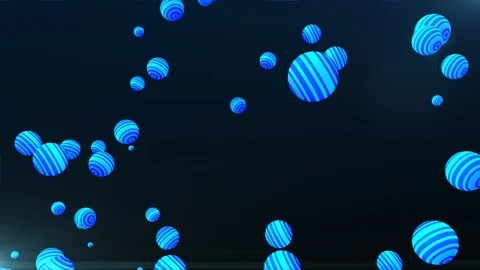 Flying blue balls, loops Vídeo Stock 85873780