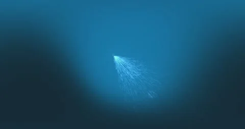 Flying blue particles on a black background. Stock Footage 232717939