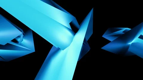 Flying blue torus Stock Footage 97101893