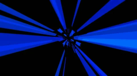 Flying blue tunnel with alpha Stock Footage 22102383