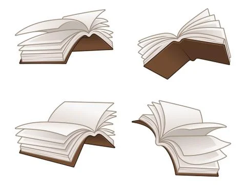 Flying Books Vector Illustration Stock Illustration