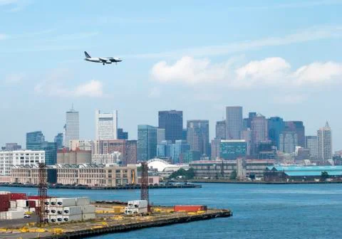 Flying to boston Stock Photos