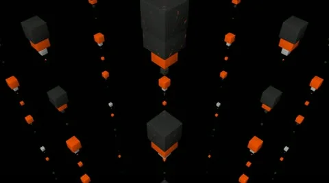 Flying box array with alpha Stock Footage 22254133