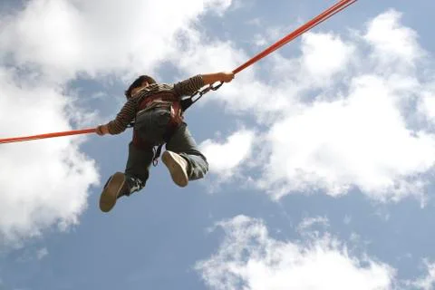 Flying boy Stock Photos