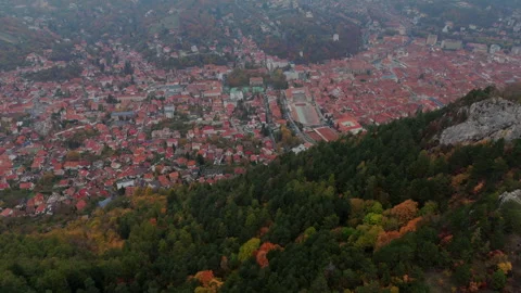 Flying to Brasov, Romania Stock Footage 290444905