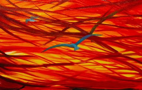 Flying in bright light Stock Illustration