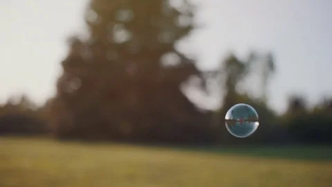 Flying bubble Stock Footage 75205262