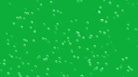Flying bubbles motion graphics with green screen background, 4k, loop Stock Footage 276324438