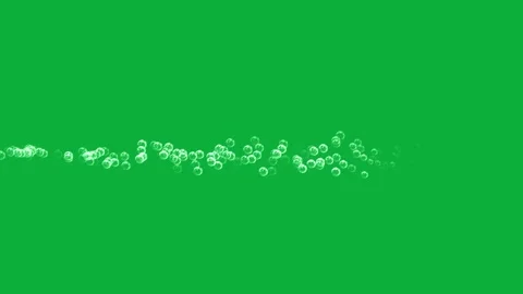 Flying bubbles motion graphics with green screen background, 4k, loop Stock Footage 276324446