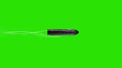 Flying bullet on the chromakey Stock Footage 278427709