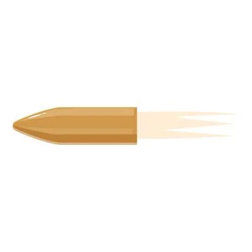 Flying bullet leaving light trails on white background Stock Illustration