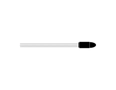 Flying bullet on white Stock Illustration