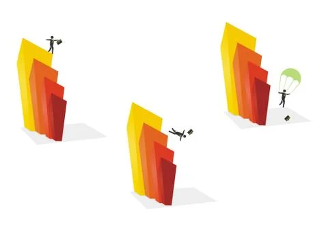 Flying businessman Stock Illustration