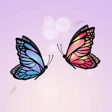 Flying butterflies Stock Illustration