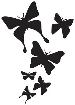 Flying butterflies Stock Illustration