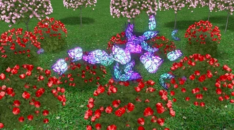 Flying butterfly Stock Footage 44420370