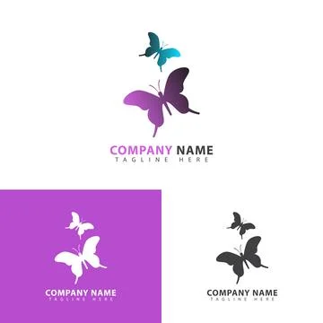 Flying butterfly icon Stock Illustration