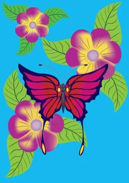 Flying butterfly. Stock Illustration