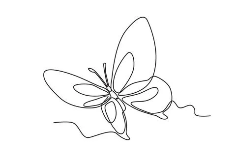 A flying butterfly Stock Illustration