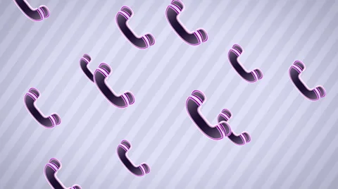 Flying call icons. Looping. Alpha channel is included. Stock Footage 51110227