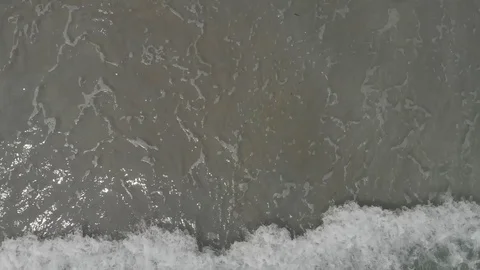 Flying camera flies over a beautiful beach overlooking the waves, Vietnam Video stock 116120089