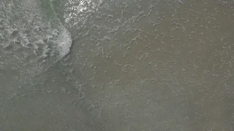 Flying camera flies over a beautiful beach overlooking the waves, Vietnam Video stock 116121306