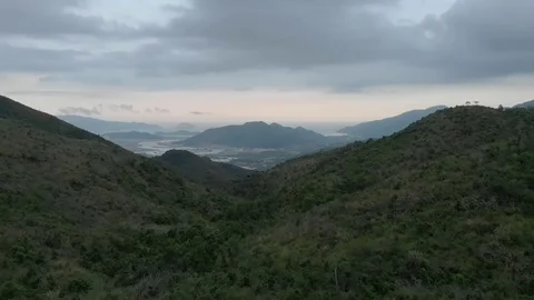 A flying camera flies over the jungles and mountains of Vietnam Stock Footage 117434513