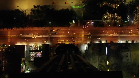 Flying camera flies over the main road of the city of Nha Trang in Vietnam Stock Footage 100187682