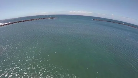 Flying the camera over the sea Stock Footage 78616639