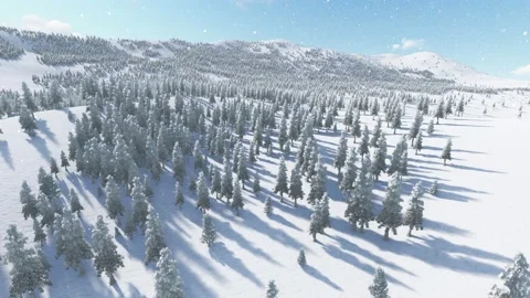 Flying camera over the slopes of the ski resort. Stock Footage 144661886