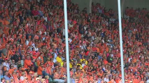 Flying camera- on stadium Stock Footage 47862403