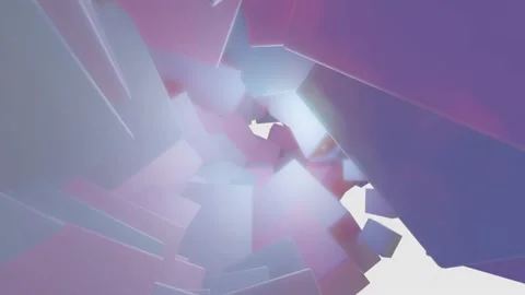 Flying the camera through many different cubes of delicate color. 3d render. loo Stock Footage 163749638