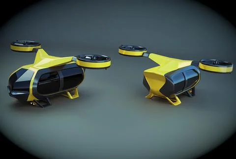 Flying car concept Stock Illustration