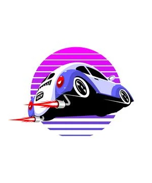 Flying Car Stock Illustration