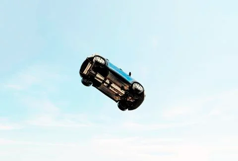 A flying car in the sky 写真素材