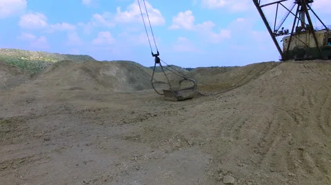 Flying in the career of an excavator 動画素材 66519490