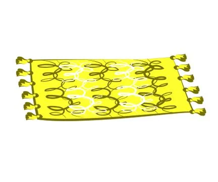 Flying carpet on a white background. Stock Illustration