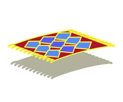 Flying carpet on a white background. Vector. Stock Illustration