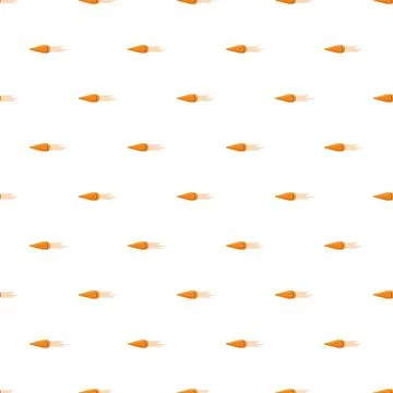 Flying carrot bullets forming a vector seamless pattern Illustrazione stock