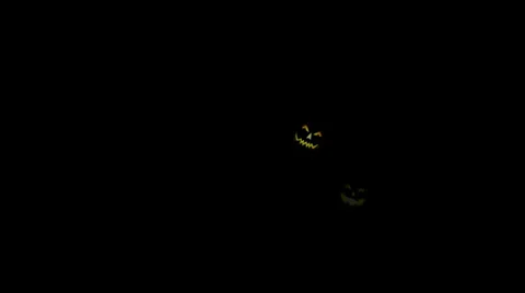 Flying Carved Pumpkin Faces Video stock 39933354