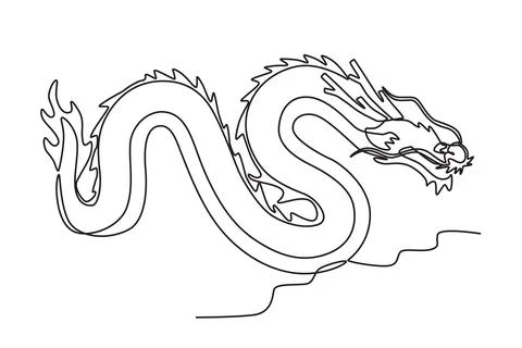 A flying Chinese dragon Stock Illustration