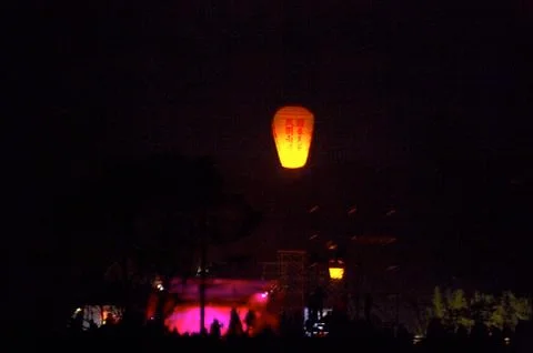 Flying Chinese Lantern 스톡 사진