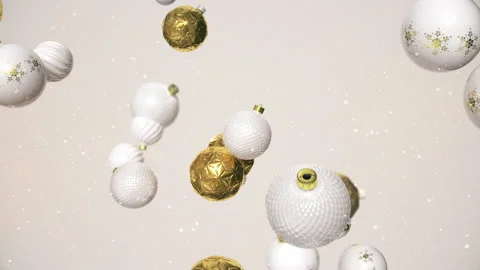 Flying Christmas Balls Stock Footage 165364657