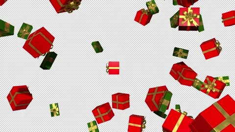 Flying Christmas Presents Stock Footage 220477476