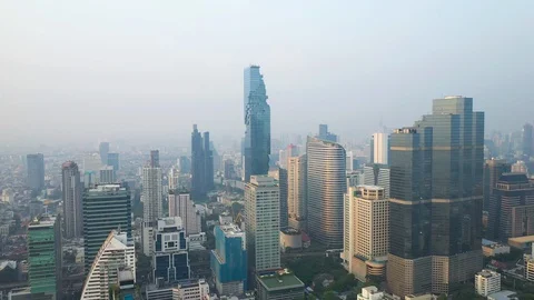 Flying into City Stock Footage 127845806